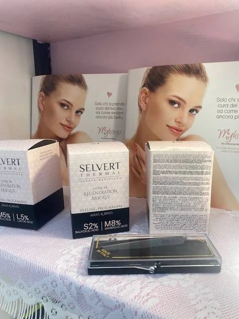 Selverti thermal skincare product boxes displayed on white surface